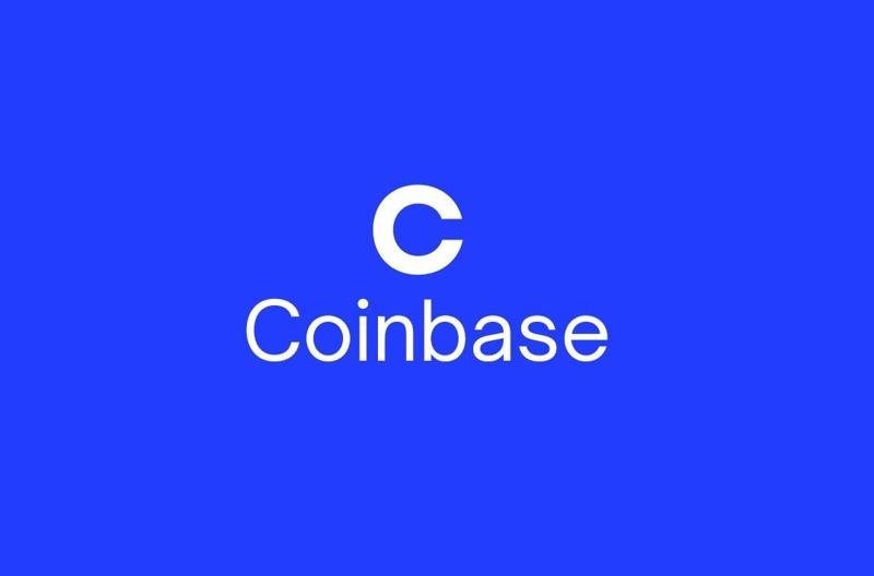 Coinbase exchange logo image.