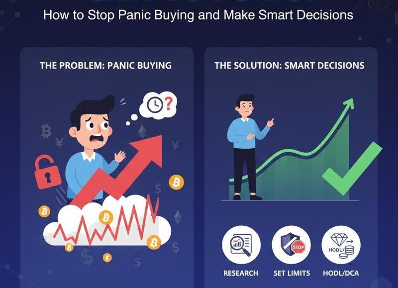 Image showing Crypto FOMO psychology and a strategy to prevent the panic buying.