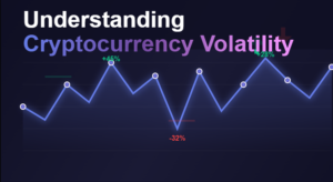 Understanding Cryptocurrency Volatility chart showing dramatic price fluctuations with upward and downward trends