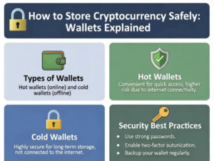 Guide to storing cryptocurrency safely in digital wallets with security best practices